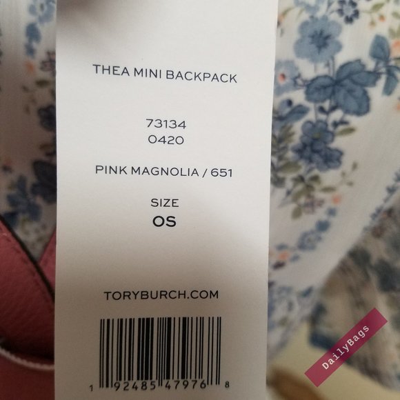 TORY BURCH THEA MINI BACKPACK MAGNOLIA PINK - Picture 11 of 14